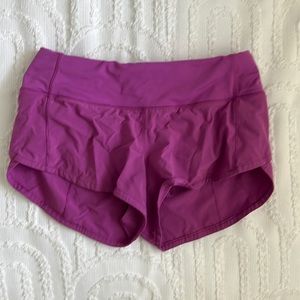 LULULEMON VIVID PLUM SHORTS